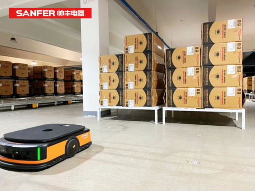 集成灶十大品牌帥豐電器米樂M6 M6米樂智能搬運(yùn)AGV助力工廠物流自動化(圖5)